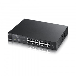 Коммутатор Zyxel ES1100-16P Неуправляемый коммутатор Fast Ethernet, 16 портов 10/100, 8 POE 802.3af