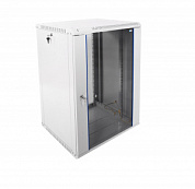 Шкаф телекоммуникационный настенный разборный 18U (600х520) дверь стекло
