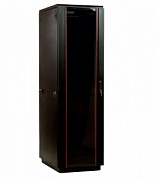 Шкаф телекоммуникационный напольный 33U (600x1000) дверь стекло, цвет чёрный