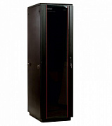 Шкаф телекоммуникационный напольный 47U (800х1000) дверь стекло, цвет чёрный
