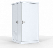 Шкаф уличный всепогодный напольный 24U (Ш1000хГ900) с электроотсеком, три двери