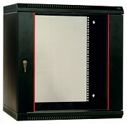 Шкаф телекоммуникационный настенный разборный 12U (600х350) дверь стекло, цвет черный