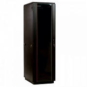 Шкаф телекоммуникационный напольный 38U (600x800) дверь стекло, цвет чёрный