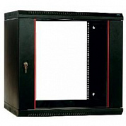 Шкаф телекоммуникационный настенный разборный 15U (600х650) дверь стекло, цвет черный