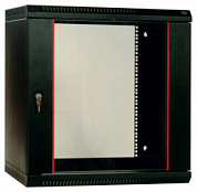 Шкаф телекоммуникационный настенный разборный 18U (600х650) дверь стекло, цвет черный