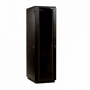 Шкаф телекоммуникационный напольный 47U (600х1000) дверь стекло, цвет чёрный